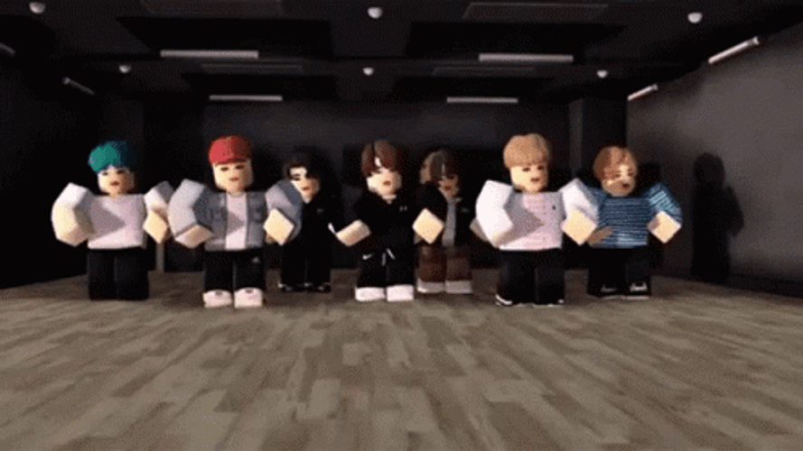 DNA BTS Song Roblox Dance GIF