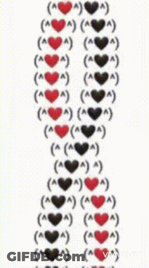 DNA Red Black Hearts Double Helix GIF