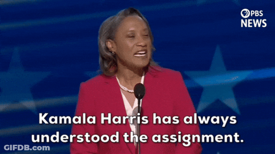 Dnc Laphonza Butler Talking About Kamala Harris GIF