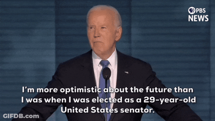 Dnc President Joe Biden Optimistic About Future GIF