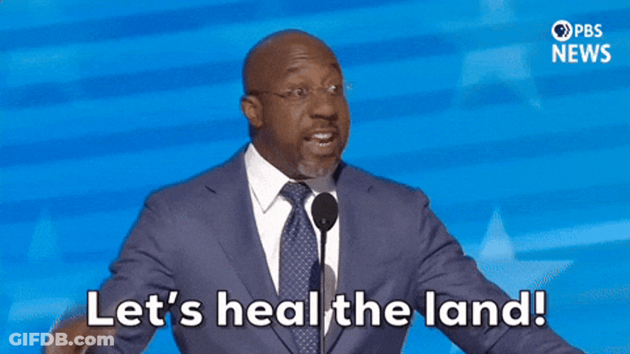 Dnc Raphael Warnock Lets Heal The Land GIF