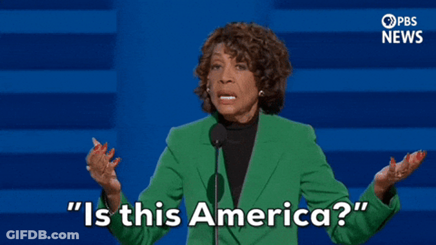 Dnc Representative Maxine Waters Is This America GIF
