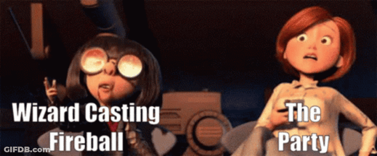 DND Wizard Casting Fireball The Incredibles GIF