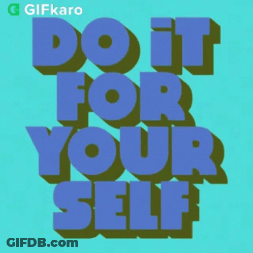 Do It For Your Self Purple Letters Poster GIF