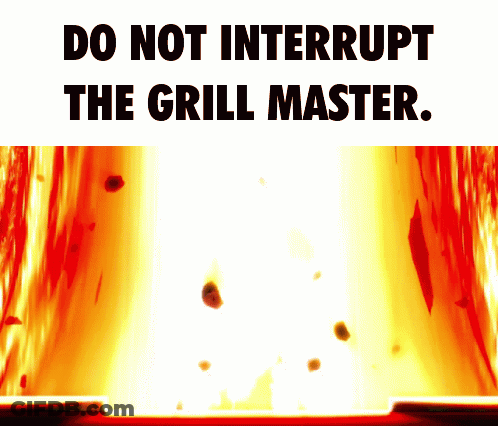 Do Not Interrupt The Grill Master Poster GIF