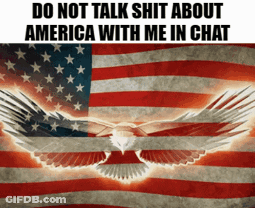 Do Not Talk Shit About America Flag Eagle GIF