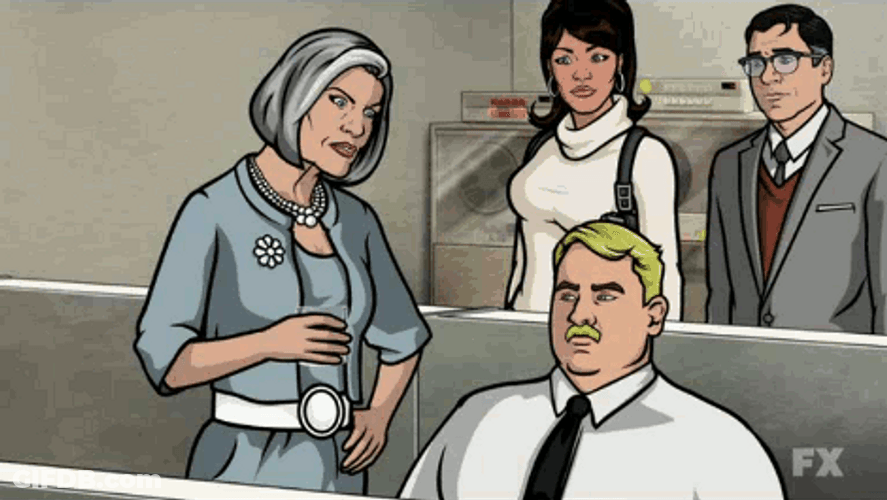 Do Something Slap Malory Archer GIF