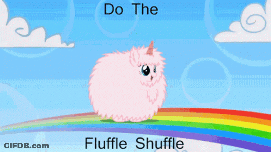 Do The Pink Fluffy Unicorns Dancing On Rainbows GIF