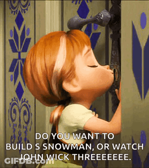 Do You Want To Build A Snowman John Wick GIF