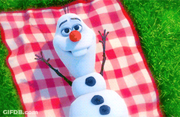 Do You Want To Build A Snowman Olaf Chilling GIF