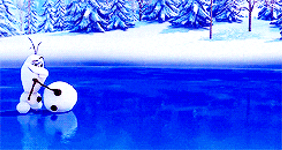 Do You Want To Build A Snowman Olaf Rolling GIF