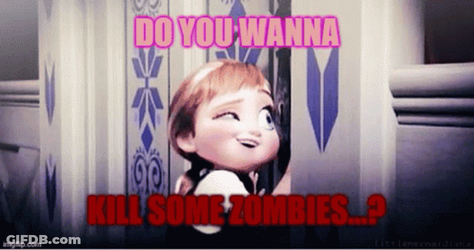 Do You Want To Build A Snowman Zombie Meme GIF