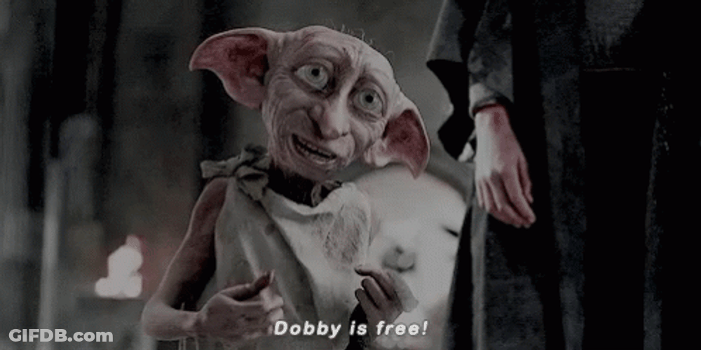 Dobby Is Free On Monday GIF