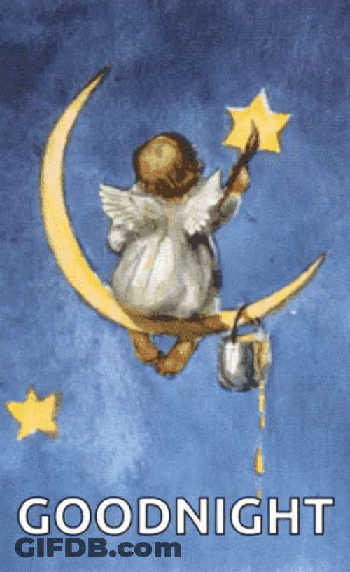 Dobranoc Star Painter Angel GIF