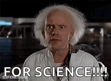 Doc Brown Making Funny Face Saying For Science GIF
