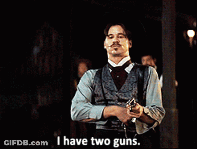 Doc Holliday I Have Two Guns GIF