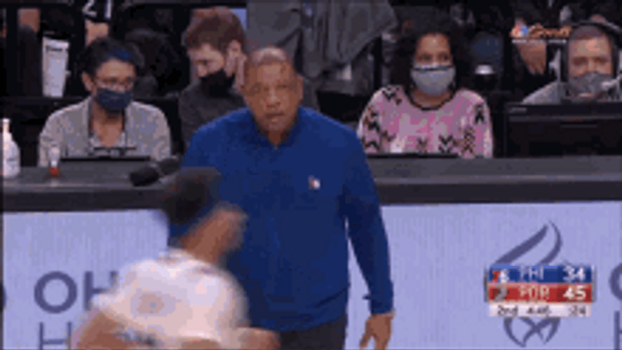 Doc Rivers Arguing With The Referee Ref GIF