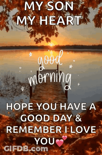 Dock With Good Morning Love Message GIF