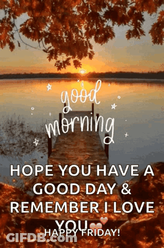Dock With Good Morning Message GIF