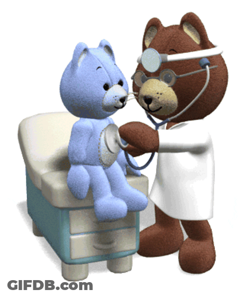 Doctor Animated Bear Check Up GIF