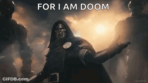 Doctor Doom Standing Before Soldiers Arms Outstretched GIF