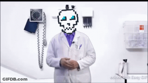 Doctor In Skull Mask Dancing In Hospital Room GIF