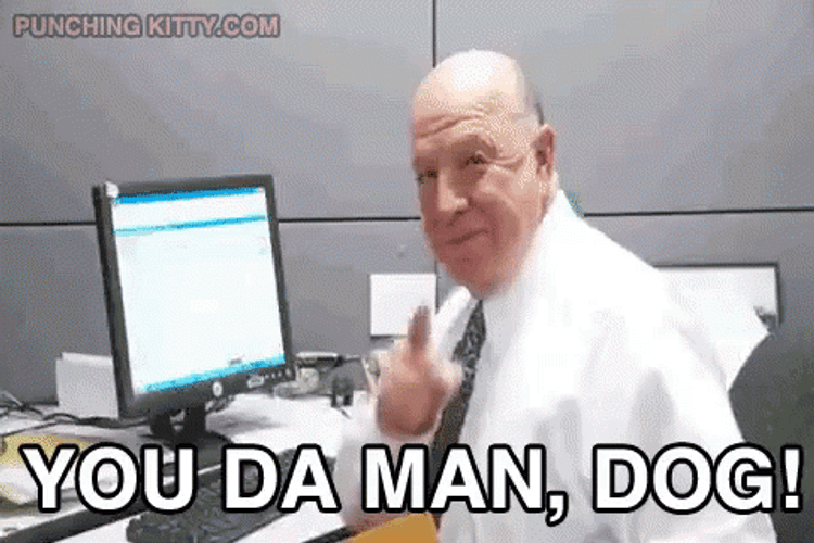 Doctor Pointing You Da Man Dog GIF