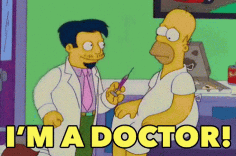 Doctor Punching Homer GIF