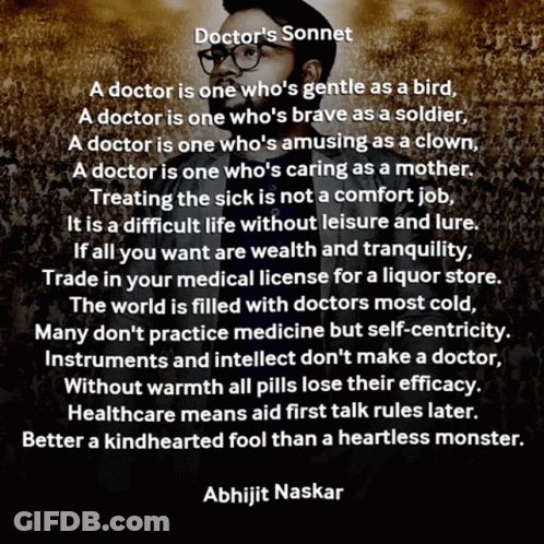 Doctor's Sonnet Written By Abhijit Naskar GIF