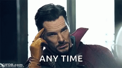 Doctor Strange Holding Hand To Forehead Any Time GIF
