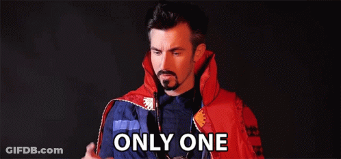 Doctor Strange Holding Up Finger Saying Only One GIF