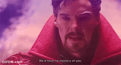 Doctor Strange Red Coat Saying We'd Have No Memory Of You GIF