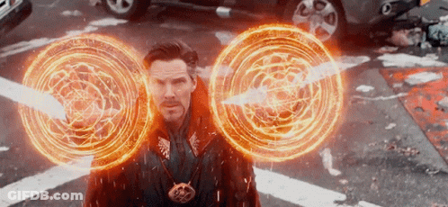 Doctor Strange With Magical Circles From Ears GIF