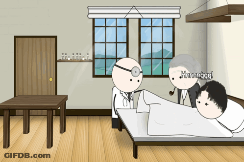 Doctor Talking To Man In Hospital Bed Hnnnggg GIF