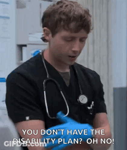 Doctor With Stethoscope And Blue Gloves Talking GIF