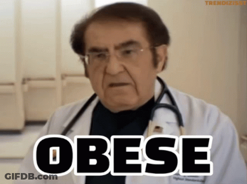 Doctor With Stethoscope Says Obese GIF