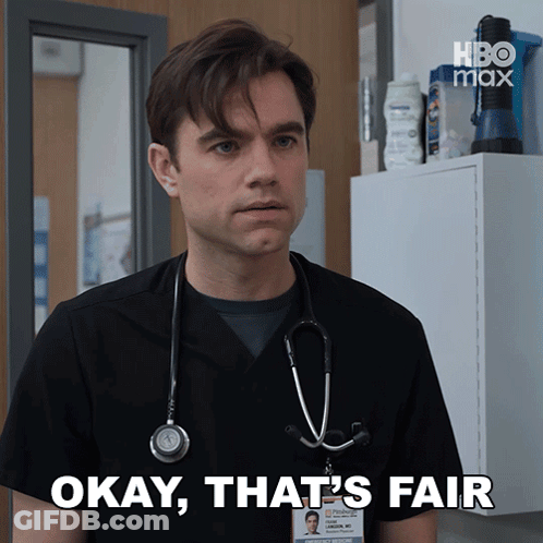 Doctor With Stethoscope Says Okay That's Fair HBO Max Ad GIF