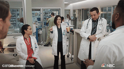 Doctors Standing In Hospital Room #NewAmsterdam GIF
