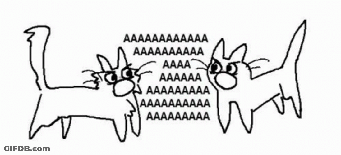 Doddle Art Cat Screaming GIF