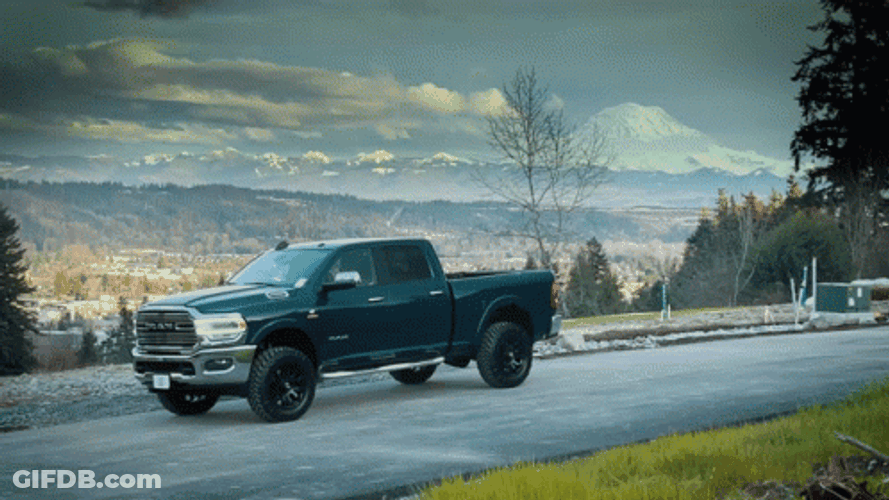 Dodge Black Truck GIF