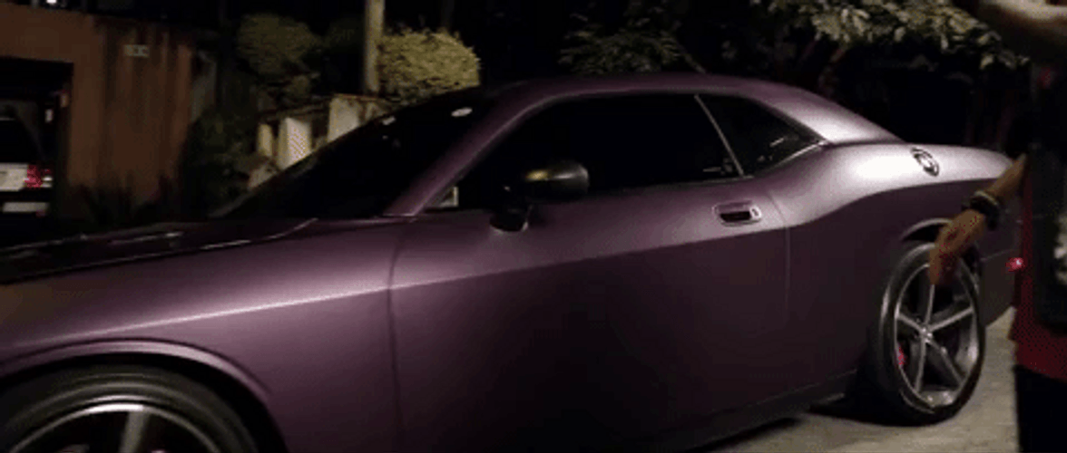 Dodge Challenger Purple Paint Job GIF