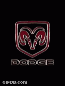 Dodge Logo With Red Ram GIF