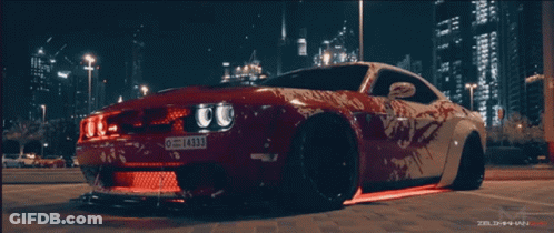 Dodge Red Car GIF