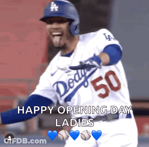 Dodgers Baseball Player Celebrates Home Run GIF