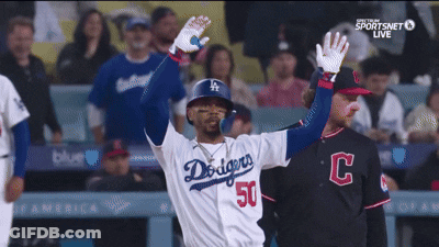Dodgers Baseball Player Celebrating GIF