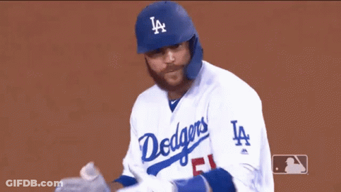 Dodgers Baseball Player Clapping GIF