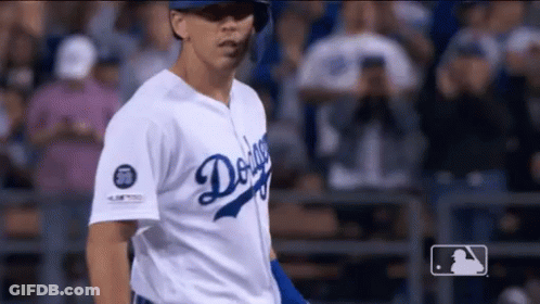 Dodgers Baseball Player In Crowd GIF