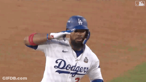 Dodgers Baseball Player Number 37 Running GIF