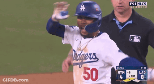 Dodgers Baseball Player Number 50 GIF