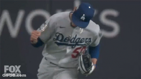 Dodgers Baseball Player Number 50 Running GIF